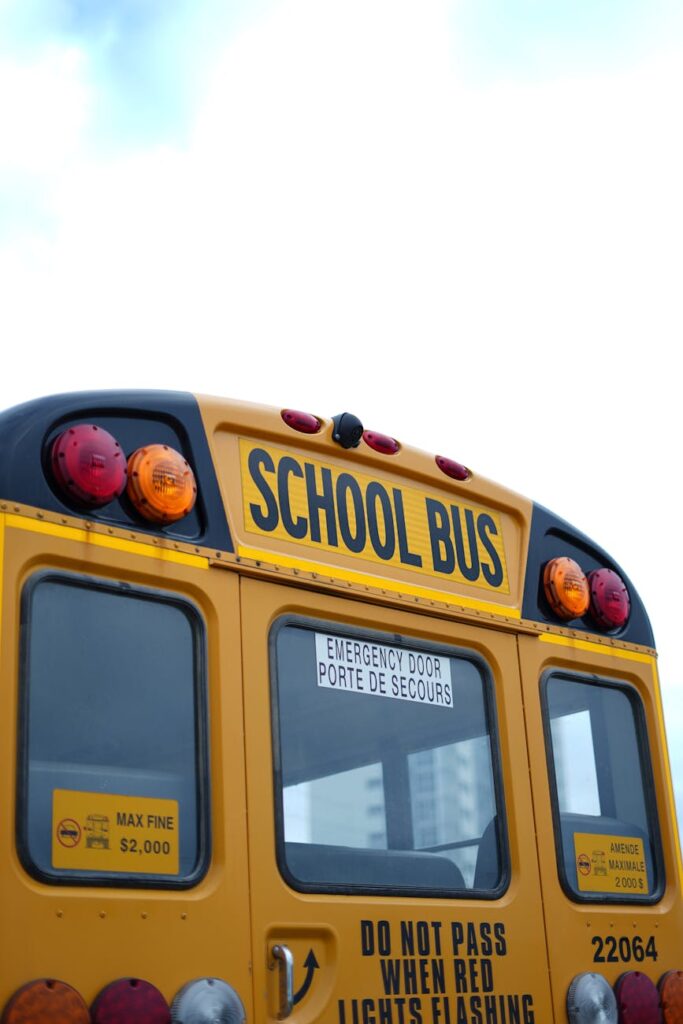 yellow school bus in kitchener ontario
