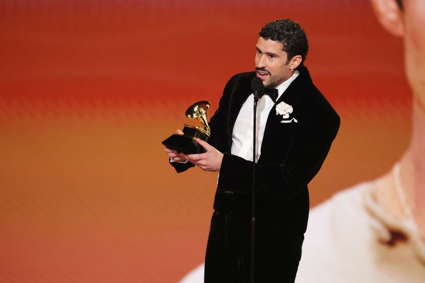 Bad Bunny accepts the Best Música Urbana Album onstage during the 68th GRAMMY Awards at Crypto.com Arena on February 01, 2026 in Los Angeles, California. Kevin Winter/Getty Images