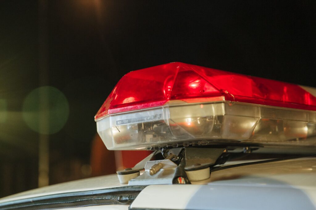 close up photo of police siren