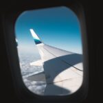 white airplane wing