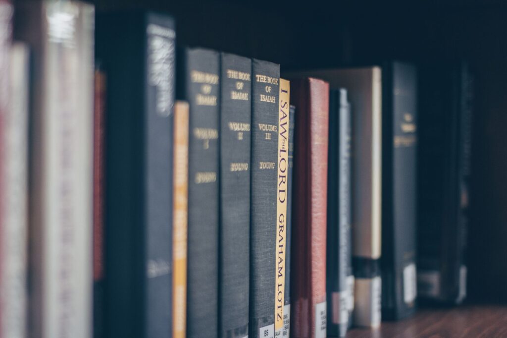 assorted books on the shelf