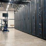 server racks on data center